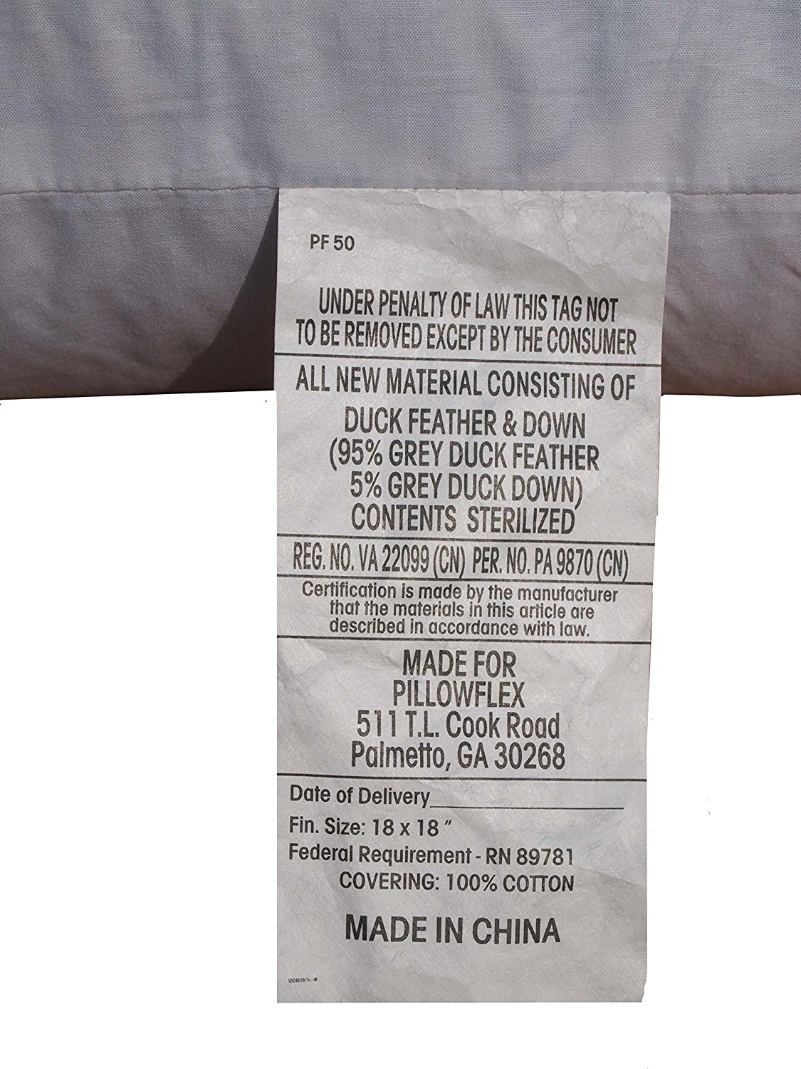 down pillow insert