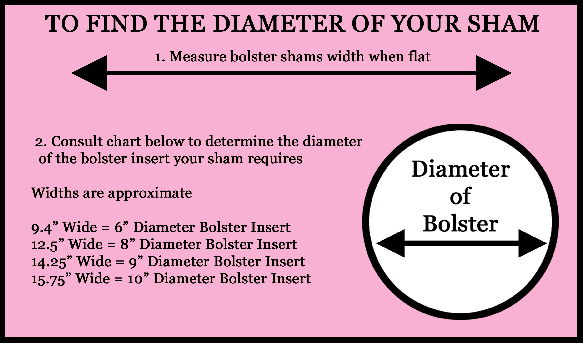 How to measure and size bolster pillow inserts